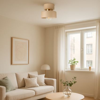 Kattovalaisin IGNIA 1xE27/60W/230V beige/kultainen