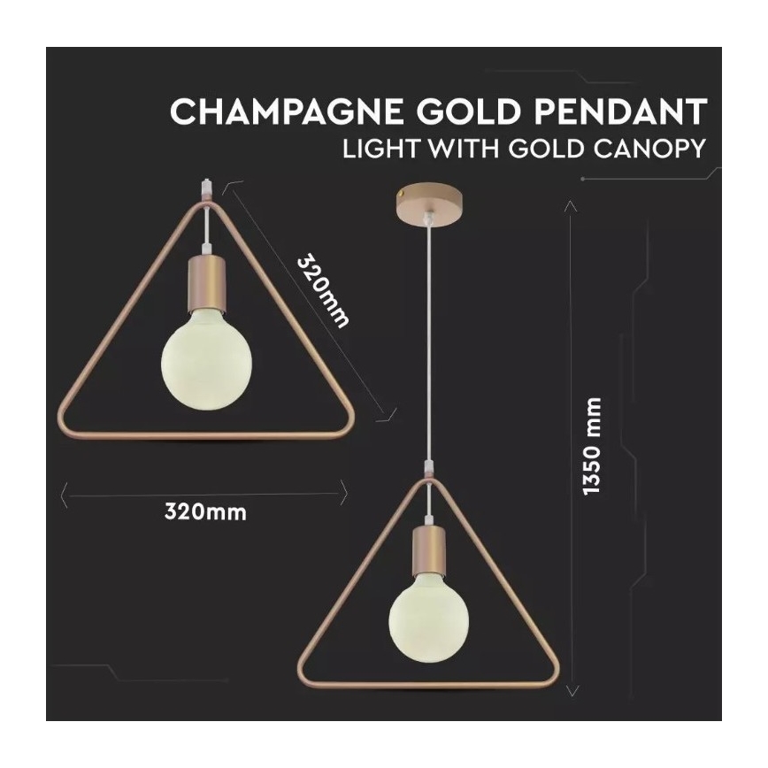 Kattovalaisin johdossa 1xE27/60W/230V kolmio