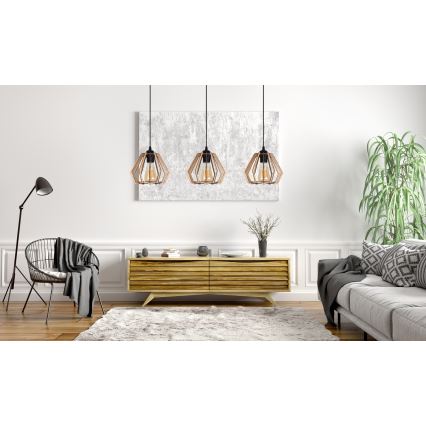 Kattovalaisin johdossa BERGO 3xE27/60W/230V musta