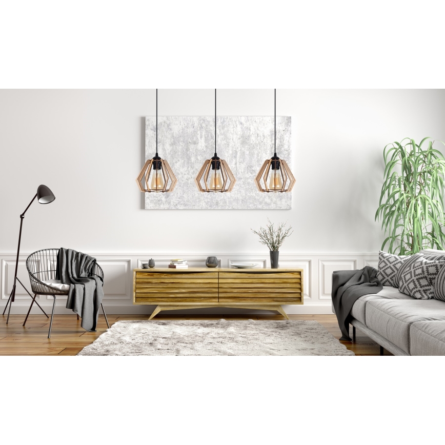 Kattovalaisin johdossa BERGO 3xE27/60W/230V musta