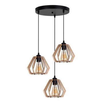 Kattovalaisin johdossa BERGO 3xE27/60W/230V musta