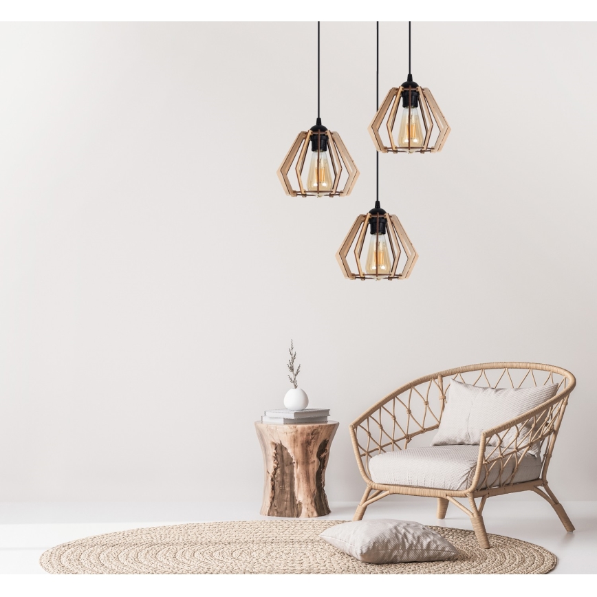 Kattovalaisin johdossa BERGO 3xE27/60W/230V musta