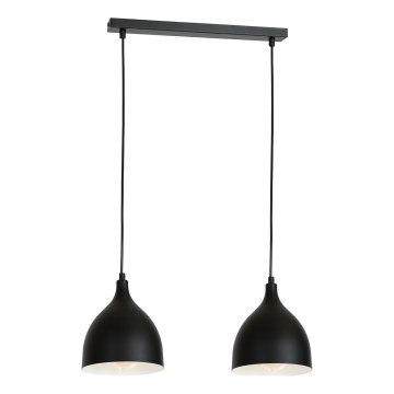 Kattovalaisin köydellä NOAK 2xE27/15W/230V musta