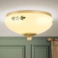 Kattovalaisin LANDHAUS 1xE27/60W/230V halkaisija 21 cm messinki/beige/vihreä