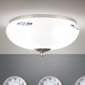 Kattovalaisin LANDHAUS 2xE27/60W/230V halkaisija 28 cm mattakromi/valkoinen/sininen
