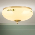 Kattovalaisin LANDHAUS 2xE27/60W/230V halkaisija 28 cm messinki/beige/vihreä