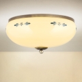 Kattovalaisin LANDHAUS 3xE27/60W/230V Ø 35 cm pronssi/beige/sininen