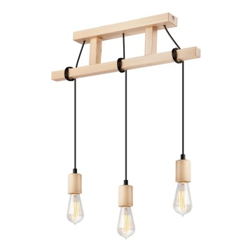 Kattovalaisin LEON 3xE27/60W/230V pyökki, johdolla