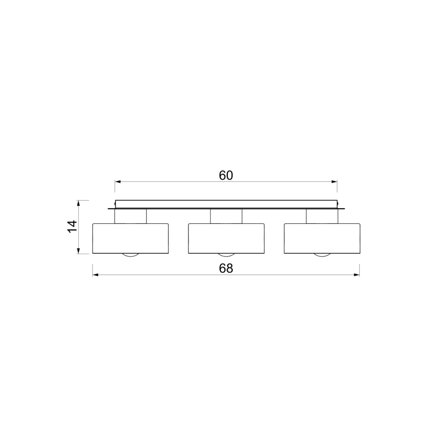 Kattovalaisin MARTI 3xE27/15W/230V, 68 x 20,5 cm, burgundinpunainen/kulta