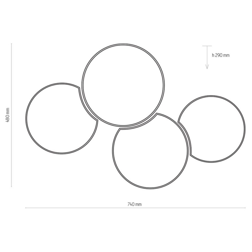 Kattovalaisin MONA 4xE27/15W/230V valkoinen