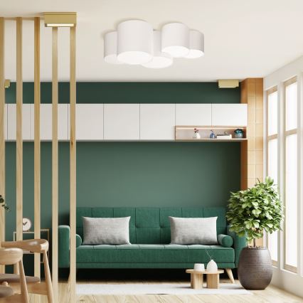 Kattovalaisin MONA 5xE27/15W/230V valkoinen