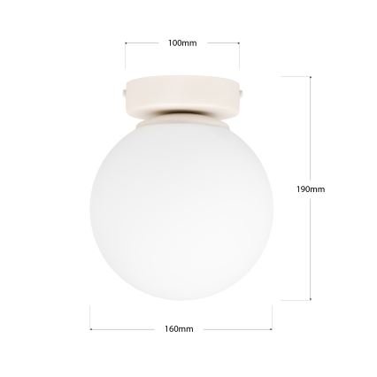 Kattovalaisin MOONLIGHT 1xE27/15W/230V, halkaisija 16 cm, kermanvärinen