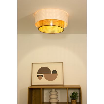 Kattovalaisin NATIA 1xE27/60W/230V, halkaisija 45 cm, valkoinen/ruskea