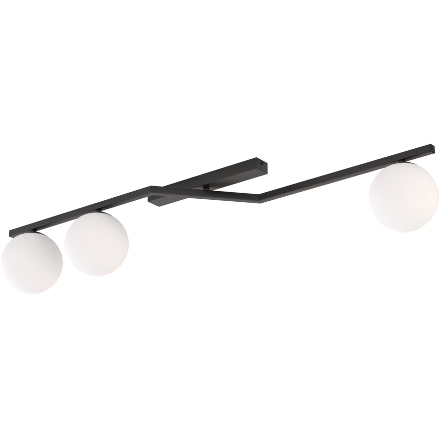 Kattovalaisin NATON 3xE14/10W/230V musta/valkoinen