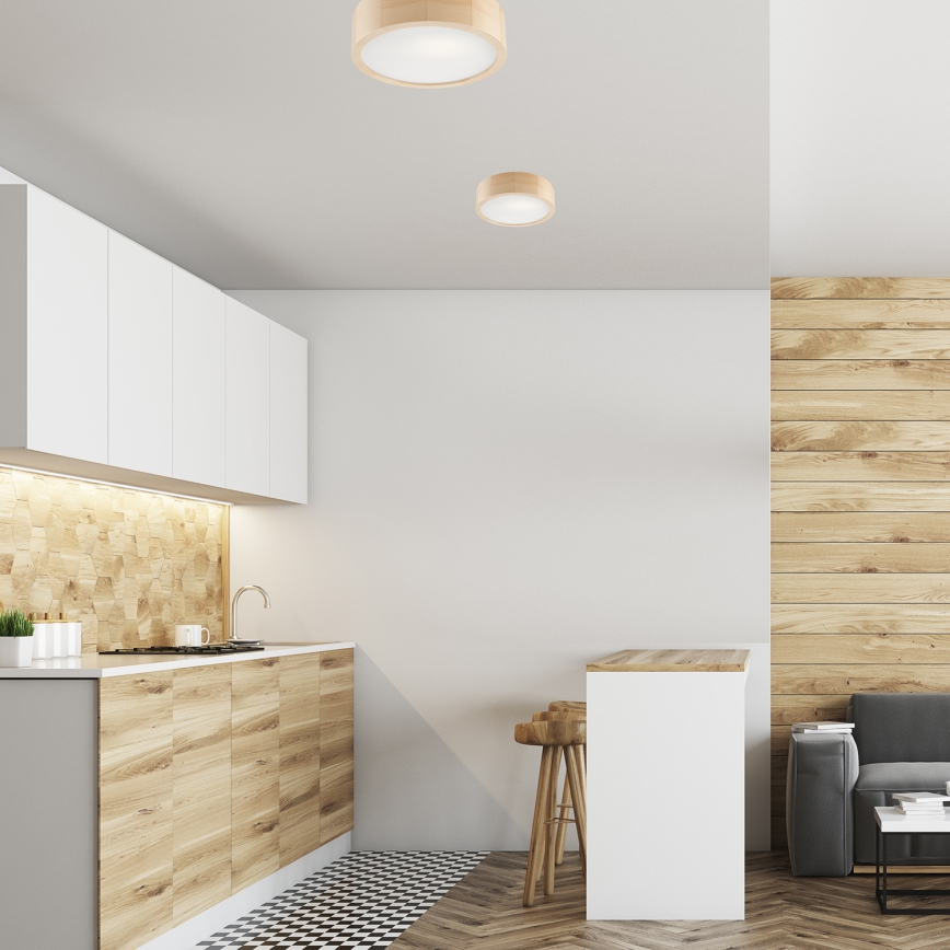 Kattovalaisin NATURAL 1xE27/60W/230V ? 27 cm mänty