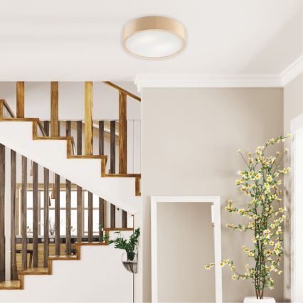 Kattovalaisin NATURAL 2xE27/60W/230V ? 37 cm mänty