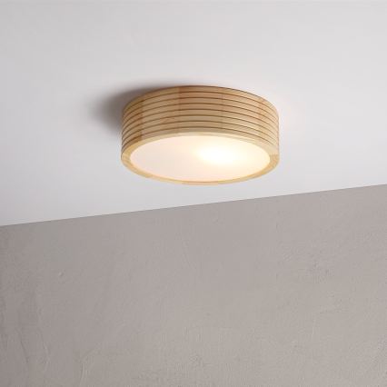 Kattovalaisin NATURAL MODERN 1xE27/15W/230V, Ø 27,5 cm, mänty