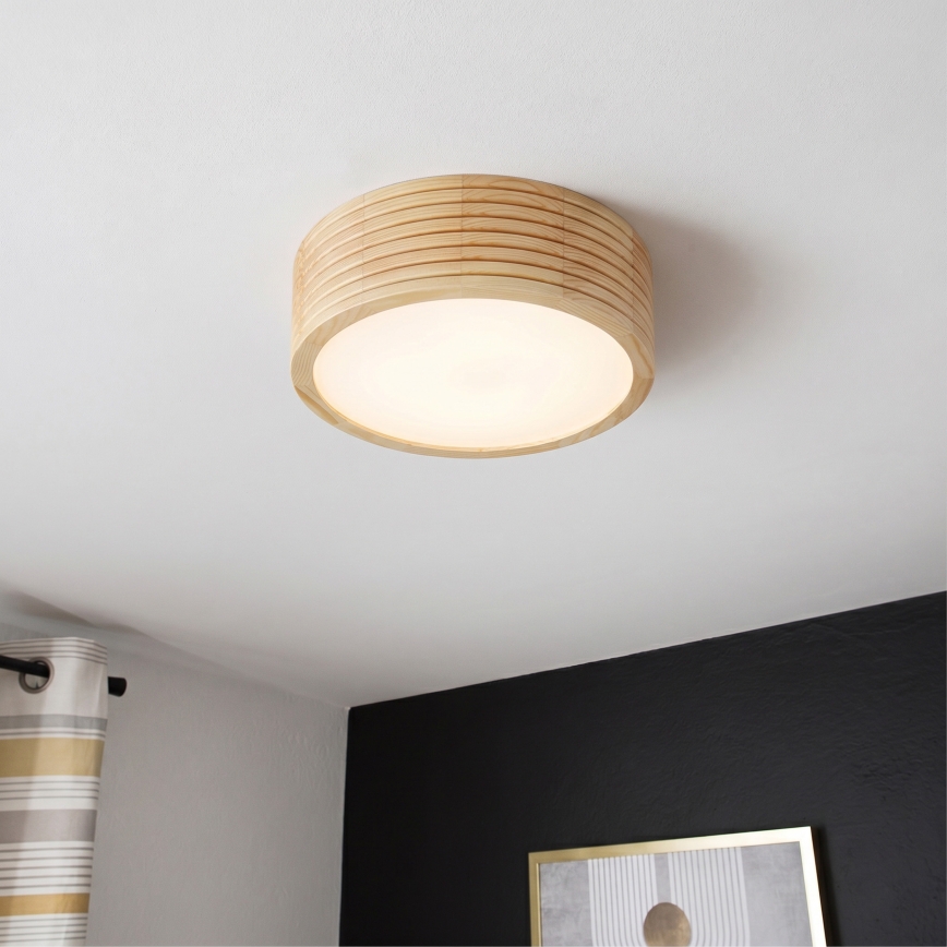 Kattovalaisin NATURAL MODERN 1xE27/15W/230V, Ø 27,5 cm, mänty