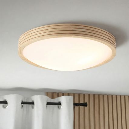 Kattovalaisin NATURAL MODERN SLIM 2xE27/15W/230V, Ø 37,5 cm, mänty