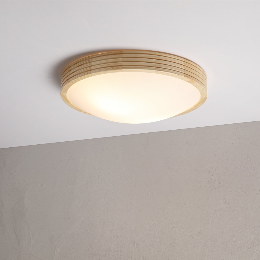 Kattovalaisin NATURAL MODERN SLIM 2xE27/15W/230V, Ø 37,5 cm, mänty