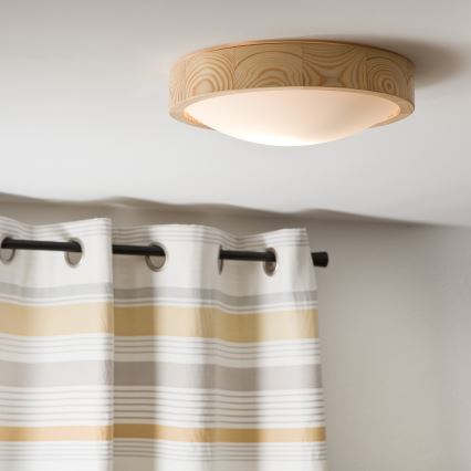 Kattovalaisin NATURAL SLIM 1xE27/60W/230V ø 27 cm mänty