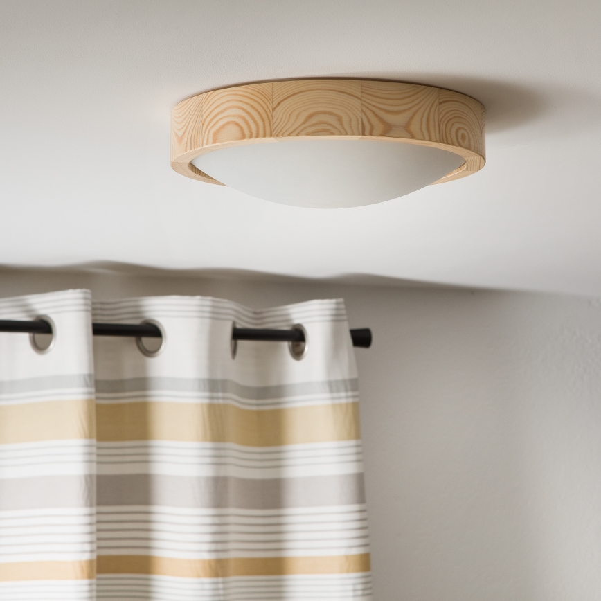 Kattovalaisin NATURAL SLIM 1xE27/60W/230V ø 27 cm mänty