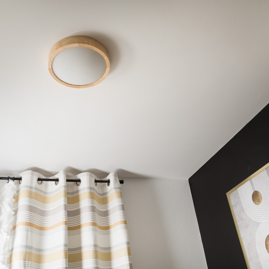 Kattovalaisin NATURAL SLIM 1xE27/60W/230V ø 27 cm mänty