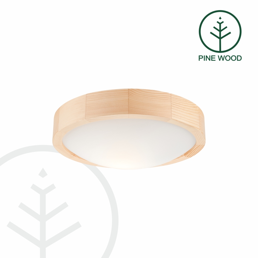 Kattovalaisin NATURAL SLIM 1xE27/60W/230V ø 27 cm mänty