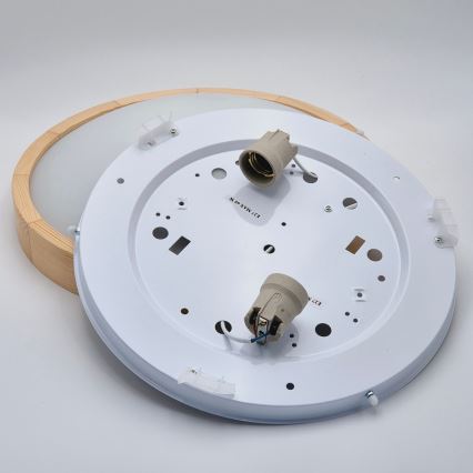 Kattovalaisin NATURAL SLIM 2xE27/60W/230V ø 37 cm mänty