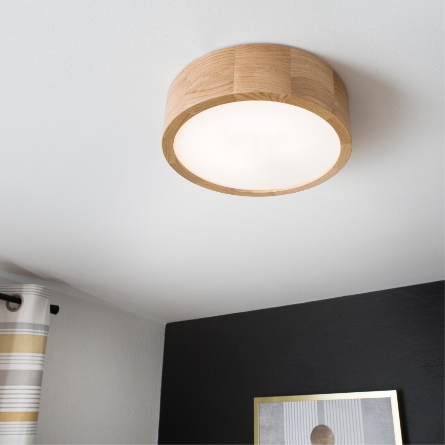 Kattovalaisin OAK 1xE27/60W/230V tammi Ø 27,5 cm