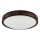 Kattovalaisin OAK SMOKY SLIM 2xE27/15W/230V Ø 37 cm tammi/tummanruskea