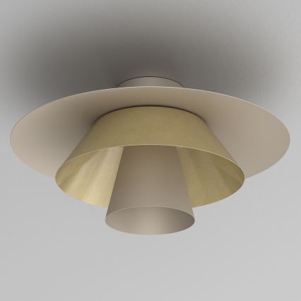 Kattovalaisin PLATO 1xE27/15W/230V halkaisija 32 cm beige/kulta