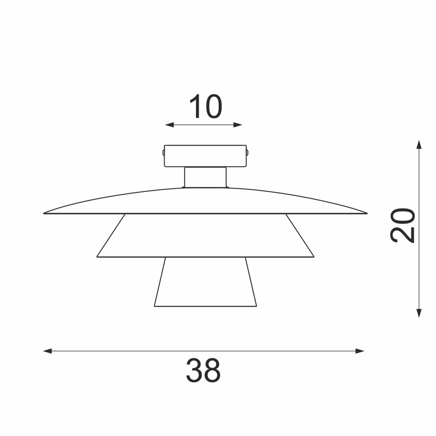 Kattovalaisin PLATO 1xE27/15W/230V, halkaisija 32 cm, pronssinvärinen