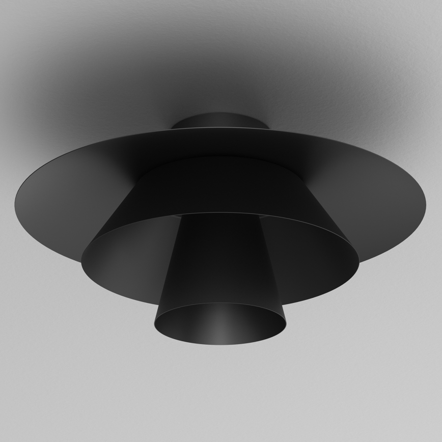 Kattovalaisin PLATO 1xE27/15W/230V Ø 32 cm musta