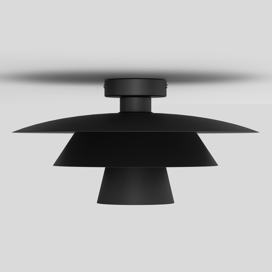 Kattovalaisin PLATO 1xE27/15W/230V Ø 32 cm musta