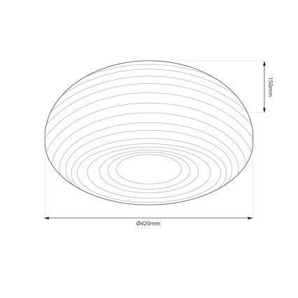 Kattovalaisin PULSO 3xE27/15W/230V halkaisija 42 cm valkoinen