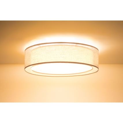 Kattovalaisin PURO 2xE27/40W/230V, halkaisija 50 cm, beige