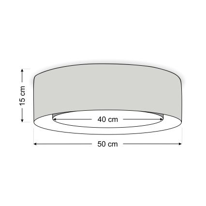 Kattovalaisin PURO 2xE27/40W/230V, halkaisija 50 cm, beige