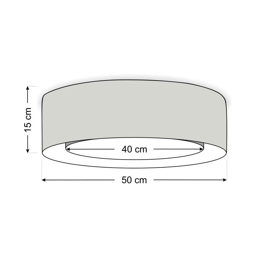 Kattovalaisin PURO 2xE27/40W/230V, halkaisija 50 cm, beige