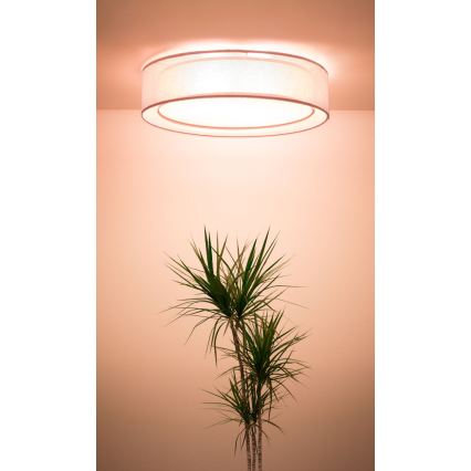 Kattovalaisin PURO 2xE27/40W/230V, halkaisija 50 cm, vaaleanpunainen