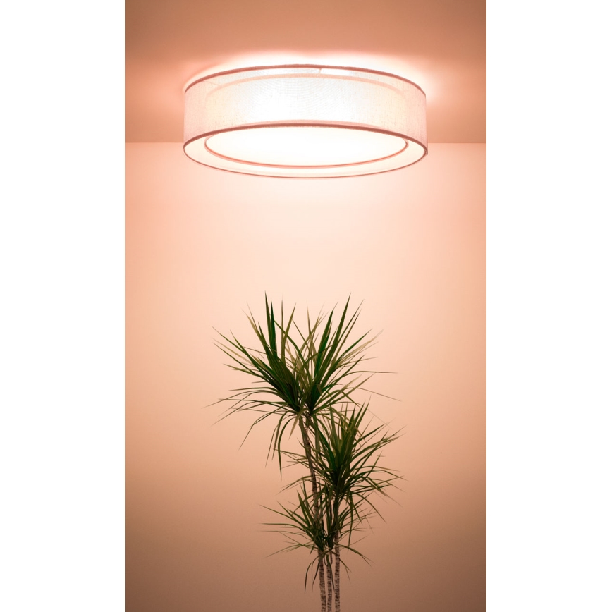 Kattovalaisin PURO 2xE27/40W/230V, halkaisija 50 cm, vaaleanpunainen