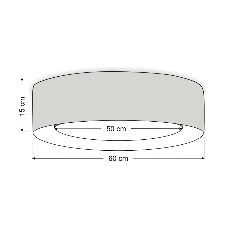Kattovalaisin PURO 2xE27/40W/230V, halkaisija 60 cm, beige