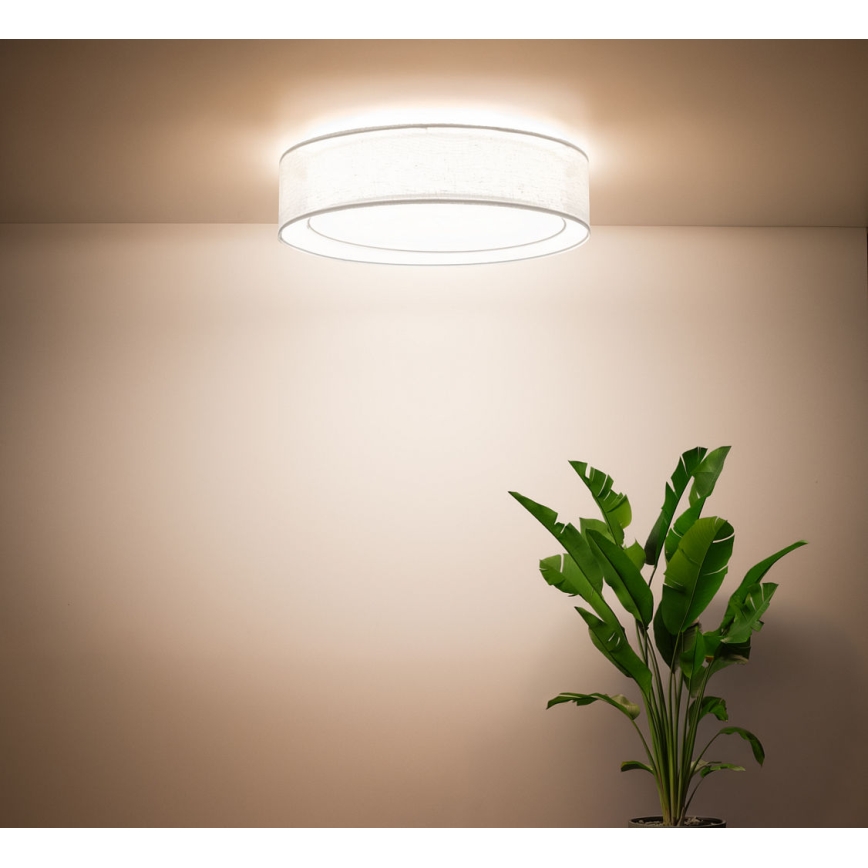 Kattovalaisin PURO 2xE27/40W/230V, Ø 60 cm, valkoinen