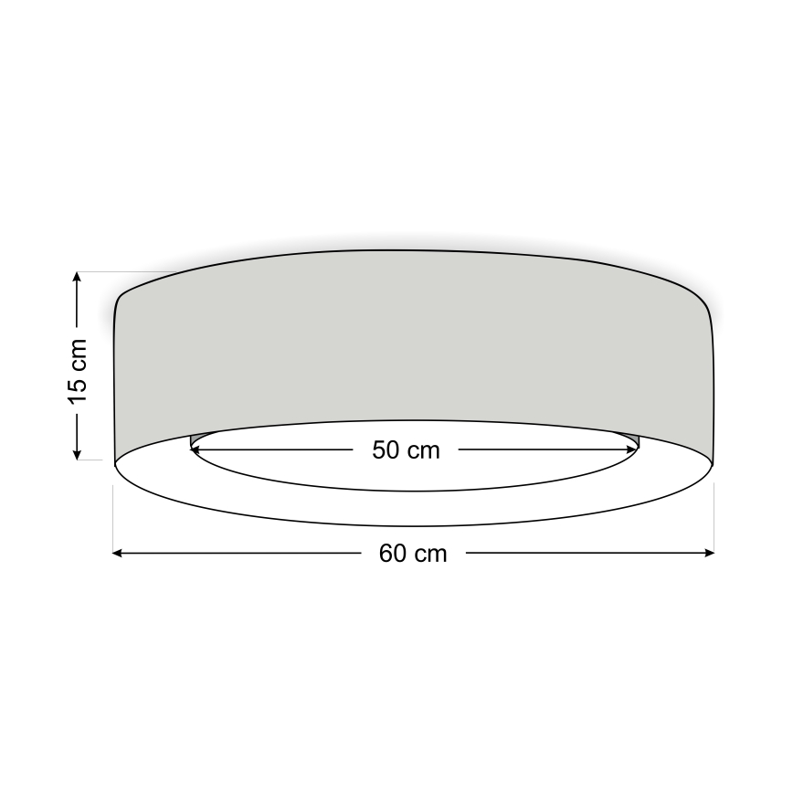 Kattovalaisin PURO 2xE27/40W/230V, Ø 60 cm, valkoinen
