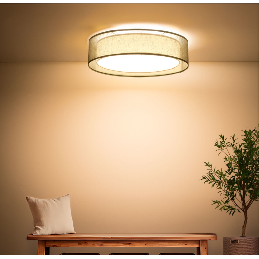 Kattovalaisin PURO 2xE27/40W/230V Ø 60 cm vihreä