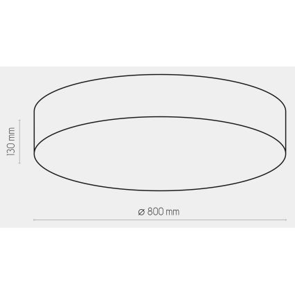 Kattovalaisin RONDO 6xE27/15W/230V d. 80 cm musta