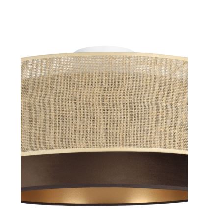 Kattovalaisin SARTA 1xE27/60W/230V halkaisija 45 cm ruskea/juutti