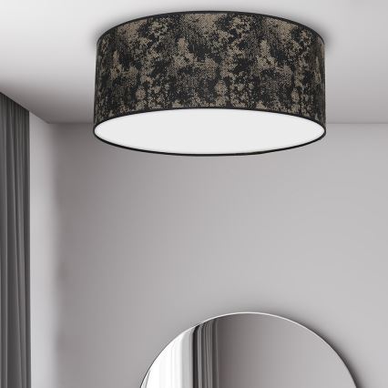 Kattovalaisin SATINO 2xE27/60W/230V musta/kulta