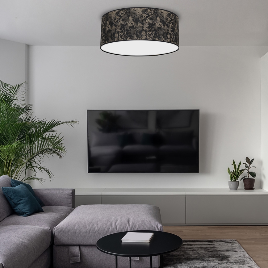 Kattovalaisin SATINO 2xE27/60W/230V musta/kulta