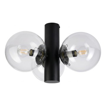 Kattovalaisin SFERIO 3xE14/5W/230V musta/läpinäkyvä